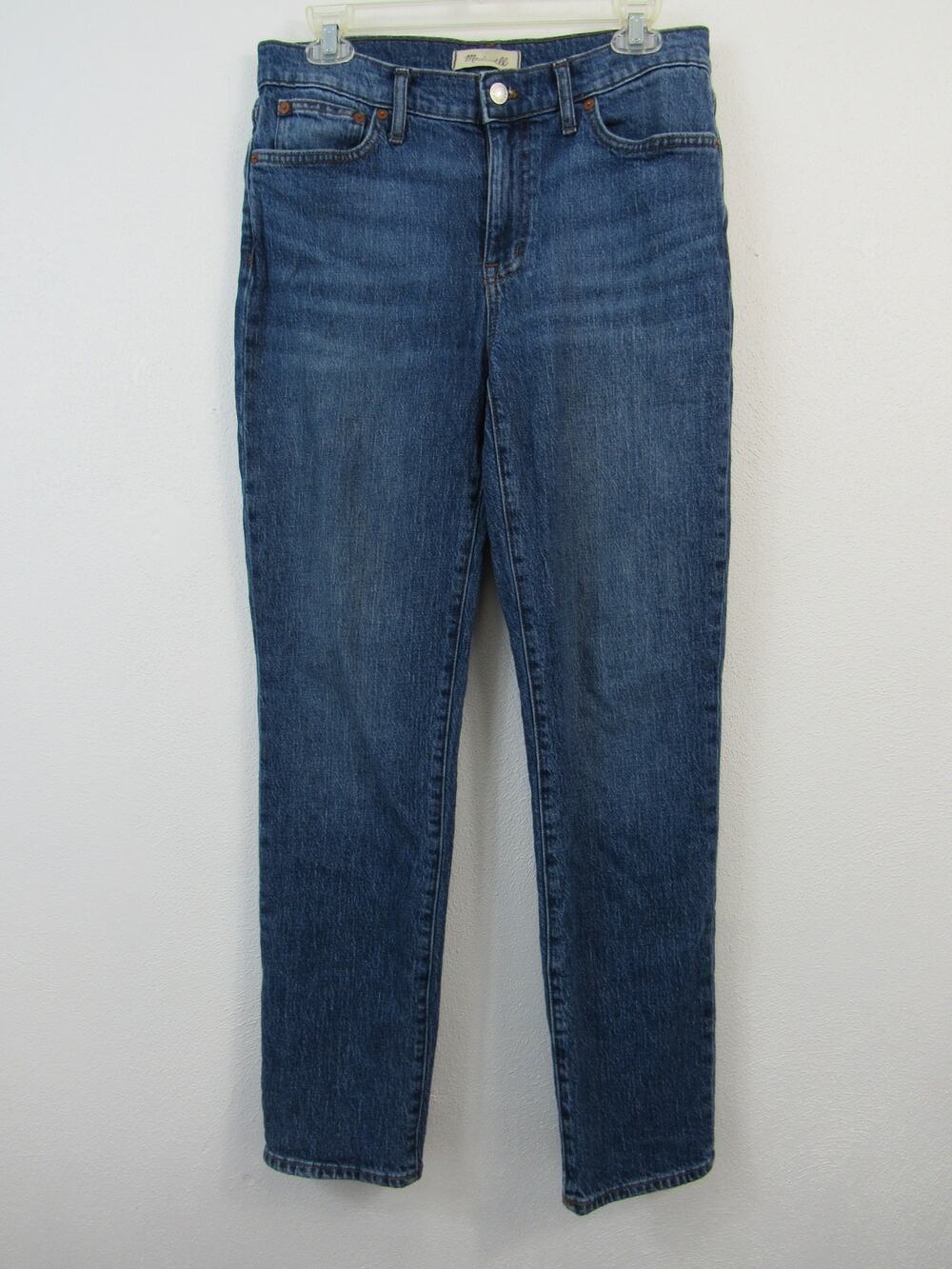 Madewell Size 27 The Slim BoyJean Medium Blue Denim Jeans Casual Hemp Cotton